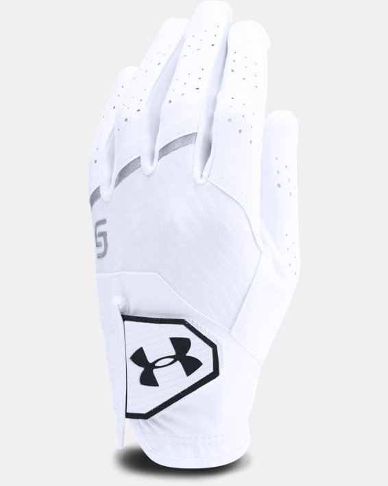 Boys' UA CoolSwitch Golf Glove — Spieth Jr. Edition, White, pdpMainDesktop image number 2